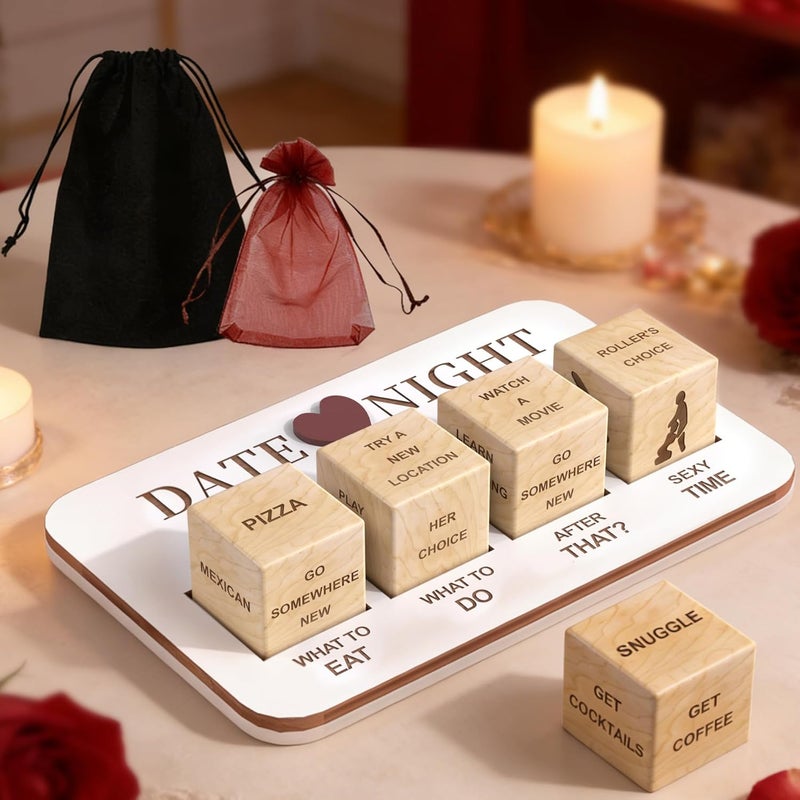kykake Store Valentines Day Gifts for Him Her Men Women,Couples Dice Game, Mens Valentines Day Gifts, Date Night Dice Game for Adults, Romantic Anniversary Date Night Ideas for Boyfriend Husband Wife - Image 1